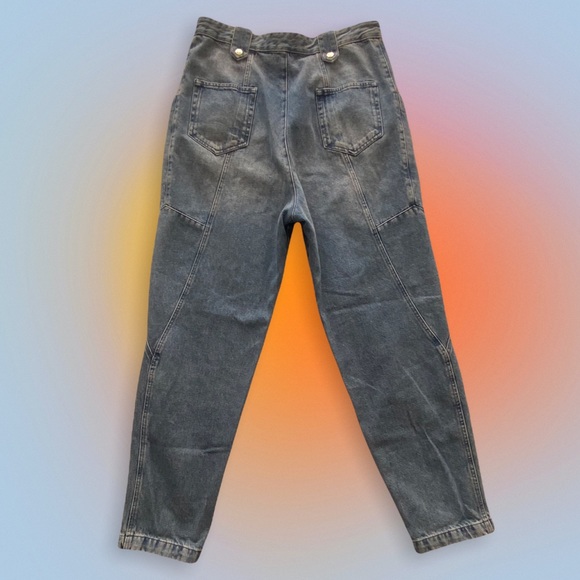 High Rise Oversized Pocket Jeans - Picture 4 of 7